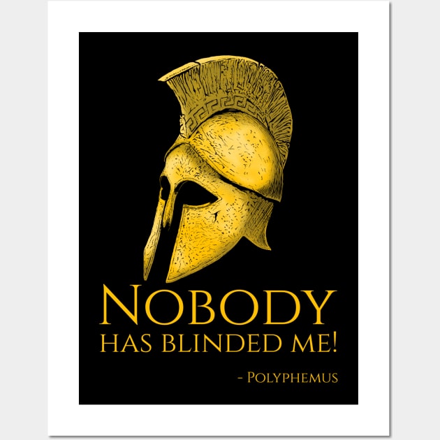 Ancient Greek Mythology - Nobody has blinded me! - Polyphemus Wall Art by Styr Designs